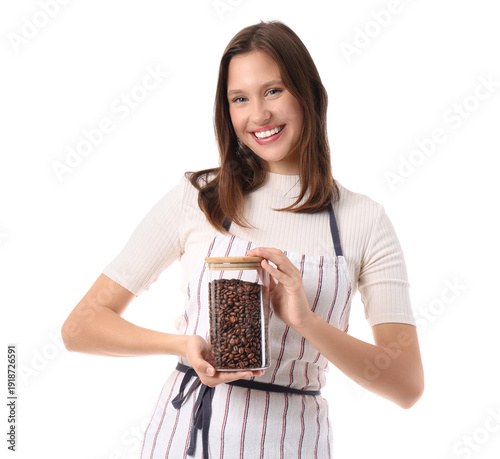 Happy young female barista ...