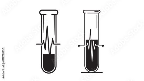Cardiac Biomarker Test Tubes with ECG Trace for Clinical Diagnostics and Laboratory Monitoring