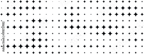 Modern star pattern with diamond grid and abstract geometric shapes. Trendy Y2K background featuring retro burst design, sparkle effects, and seamless repeat texture.