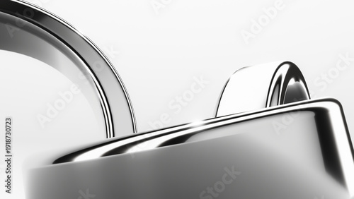 Abstract Metallic Rings Background in 4k