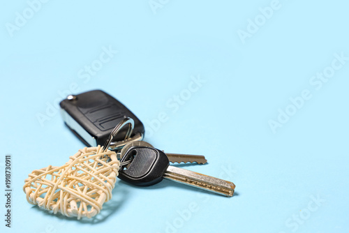Car keys with heart shaped ...