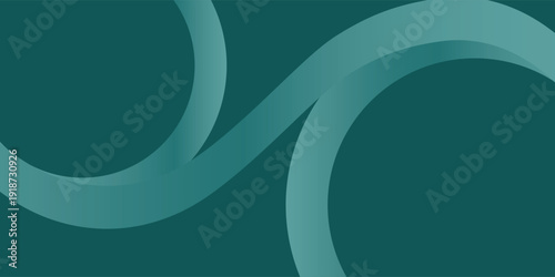 Abstract teal background with flowing curved lines.