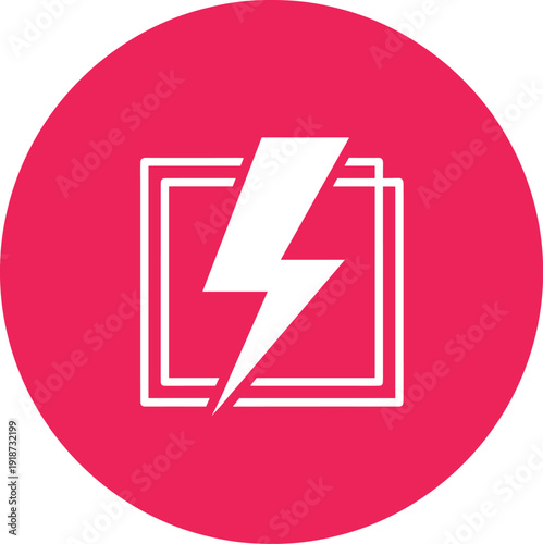 Boost productivity and efficiency with a lightning bolt over documents symbol vector illustration graphic element