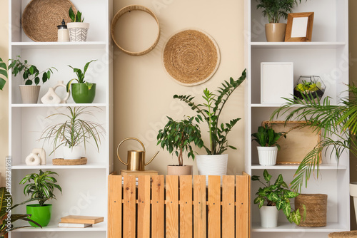 Shelving units, table and h...