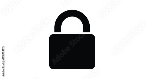 Simple black outline of an unlocked padlock on a white background