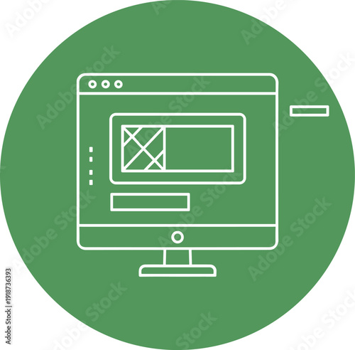 Desktop computer screen displaying a website layout in development or a content management system