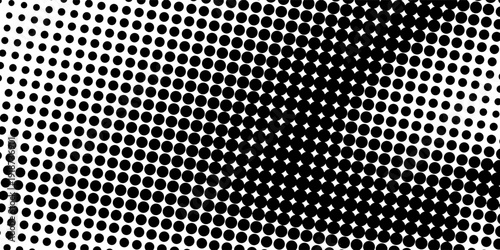 Dotted gradient vector illustration, white and black halftone background