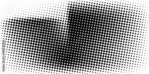 Dotted gradient vector illustration, white and black halftone background