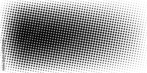 Dotted gradient vector illustration, white and black halftone background