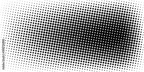 Dotted gradient vector illustration, white and black halftone background
