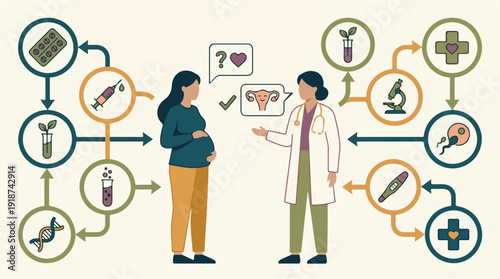 Doctor and Pregnant Woman Discuss Fertility and Reproductive Health