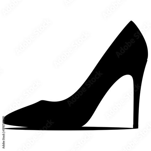 Elegant black high heel shoe for fashion and style_1