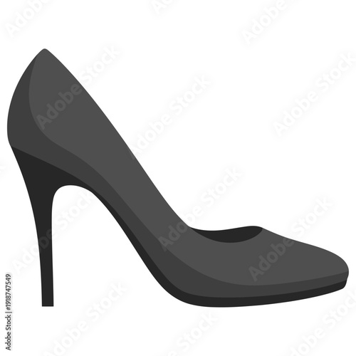 Elegant black high heel shoe for fashion and style