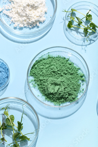Petri dishes with different...