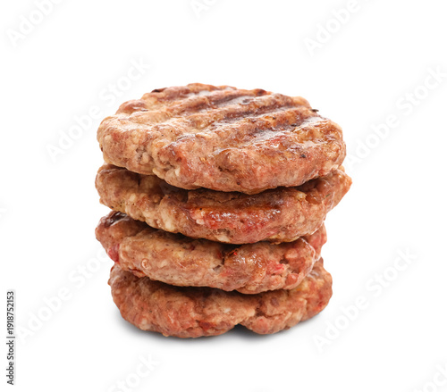 Tasty meat cutlets isolated...