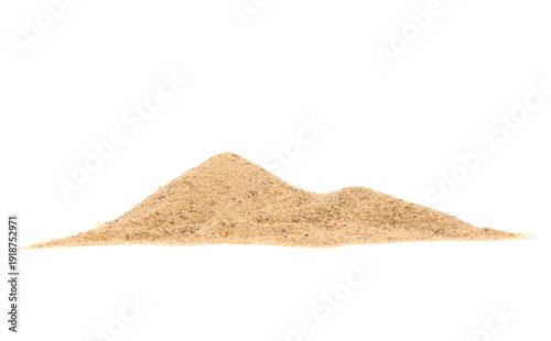 Heap of beach sand on white...