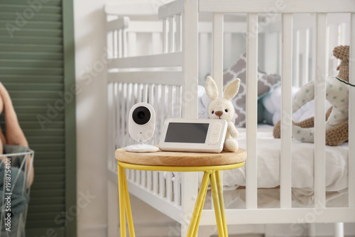 Baby monitor with toy bunny...
