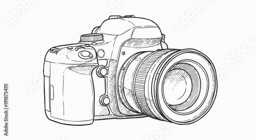 Detailed Illustration of a Camera Device.