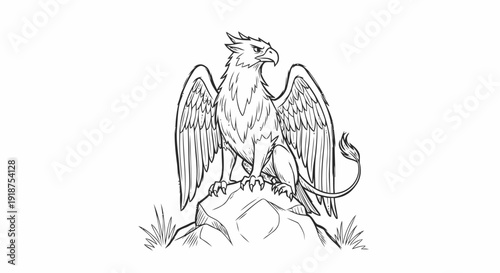 hand drawn vector illustration of an eagle
