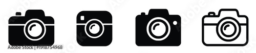 Camera icons photography device retro modern professional and vintage styles