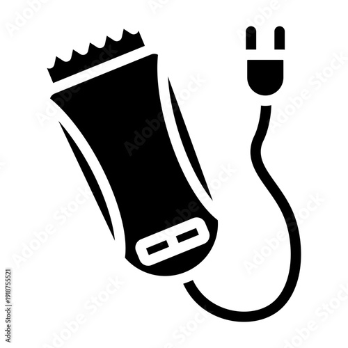 Electric Clippers Vector Glyph Icon Design