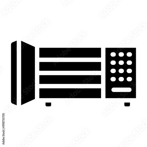 Barber Sterilizer Vector Glyph Icon Design