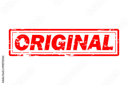 ORIGINAL - Red Rubber Stamp with text ORIGINAL
