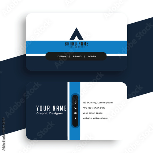 double sided professional visiting card template for individual info