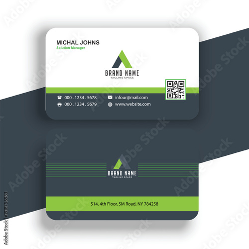 abstract red and black business card minimal template