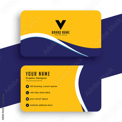 minimal golden business card template