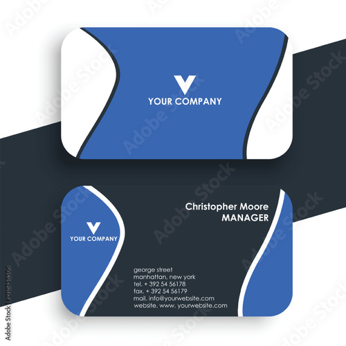 double sided professional visiting card template for individual info