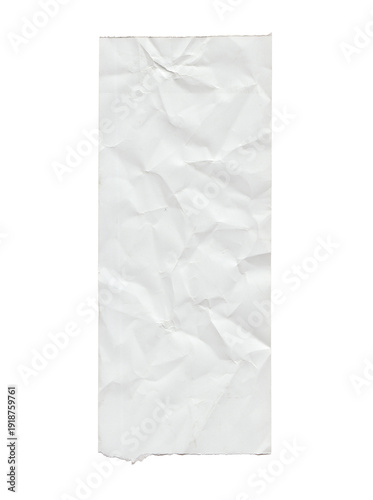Fotografía White Crumpled Receipt Paper for Minimalist Collage