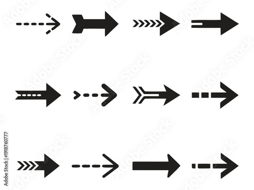 Collection of arrow icons in various styles for different uses