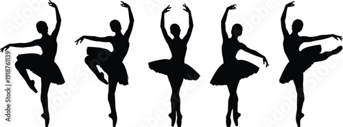 ballet, ballerina, silhouette, dance, tutu, elegance, grace, performance, dancer, classical, pose, art, theater, stage, vector