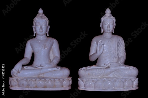 buddha statue isolated on black