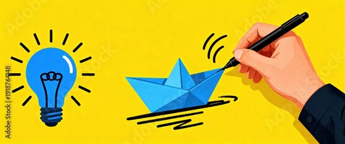 Creative Idea Bringing Paper Boat to Life