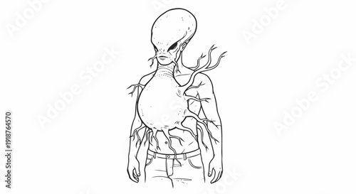 Anatomical Drawing of Human Body Muscles.