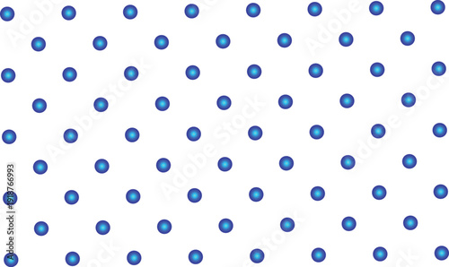 Seamless repeating pattern of glossy blue spheres on a transparent grid background, representing digital data or abstract technology.