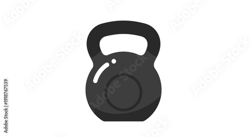 Kettlebell Image, Vector Illustration, Fitness and Exercise Concept, Gym Training