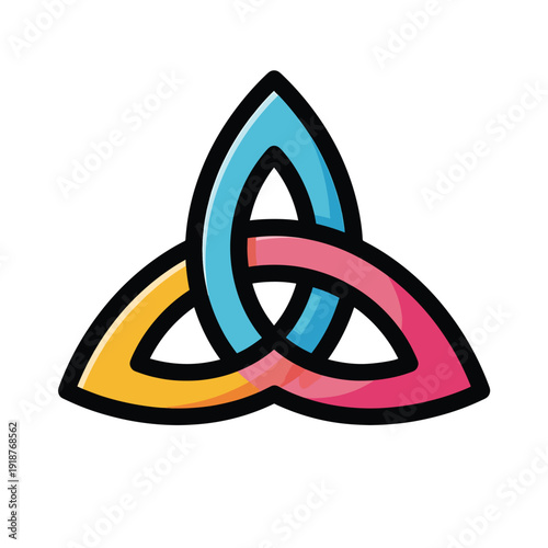 Interconnected elements in a harmonious illustration, showcasing unity and balance from a straightforward viewpoint