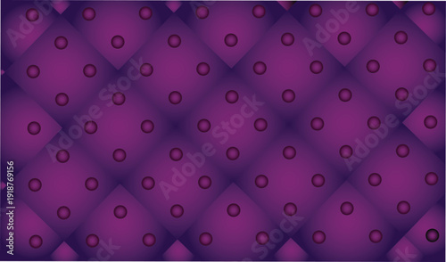 Quilted texture with a deep purple gradient and raised polka dots, creating a luxurious and elegant padded surface effect.