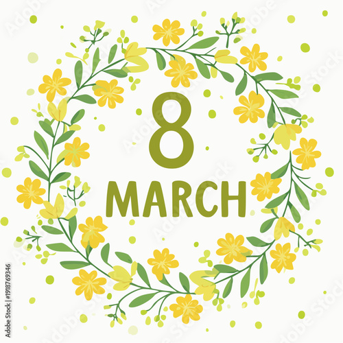 Celebrate the strength and beauty of women worldwide with this vibrant floral design, perfect for honoring International Women's Day and the arrival of spring