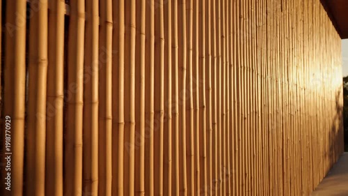 Natural Bamboo Wall Texture A Warm and Rustic Backdrop for Your Design Projects