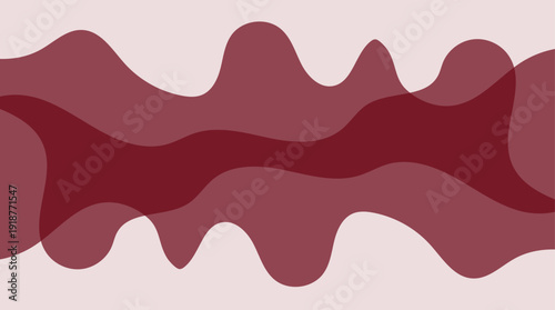 A minimalist vector illustration of vibrant red nail polish creating a wavy artistic pattern on a clean white backdrop design template