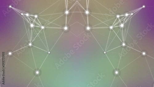 Abstract Network Connections, Digital Data Flow, Global Technology Background