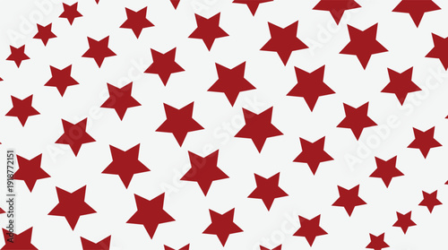 A colorful holiday vector pattern illustration featuring red hearts and yellow stars decoration and wallpaper design