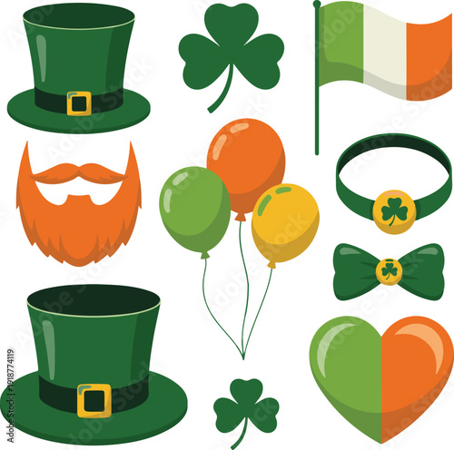 St Patricks Day Party Elements, Art & Illustration