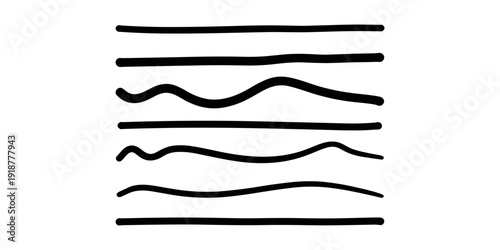 Black wavy and straight lines on white background black lines wavy lines abstract