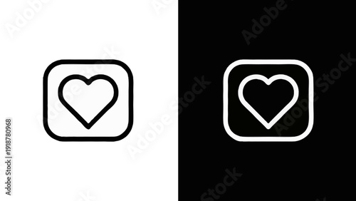 A vector set of black and white heart icons featuring romantic 3d shapes and passion symbols for a Valentine day celebration design or love card illustration