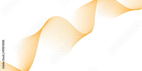 Modern abstract wave digital orange and white geometric technology. Abstract line wave gradient poster blend background vector.